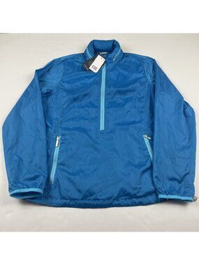 Cutter & Buck Weathertech Windbreaker Jacket Women’s M 1/2 Zip Ultra Light Blue